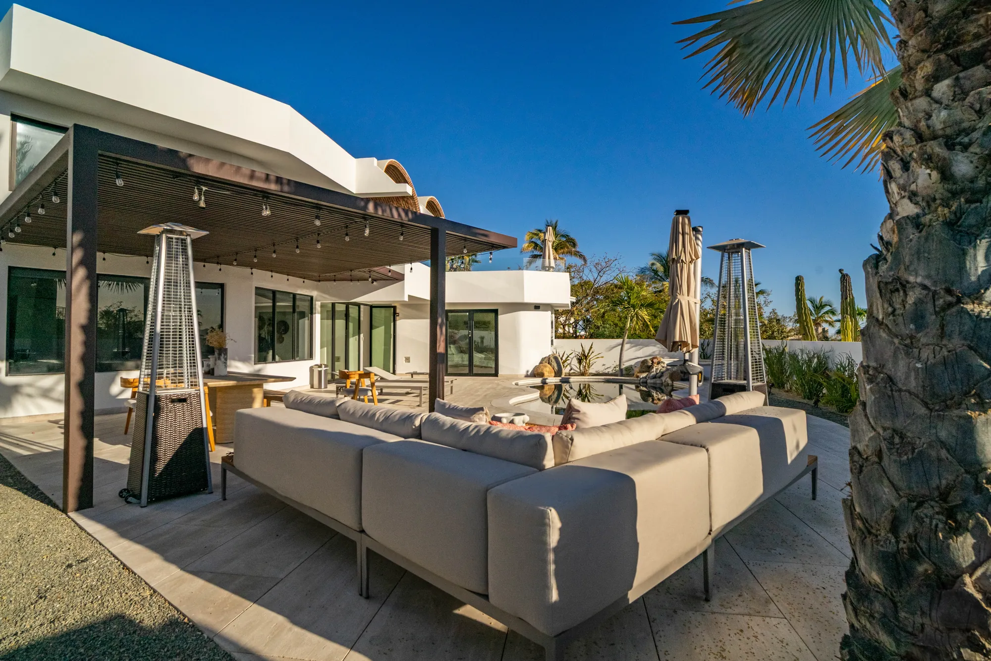 Outdoor lounge at the villa
